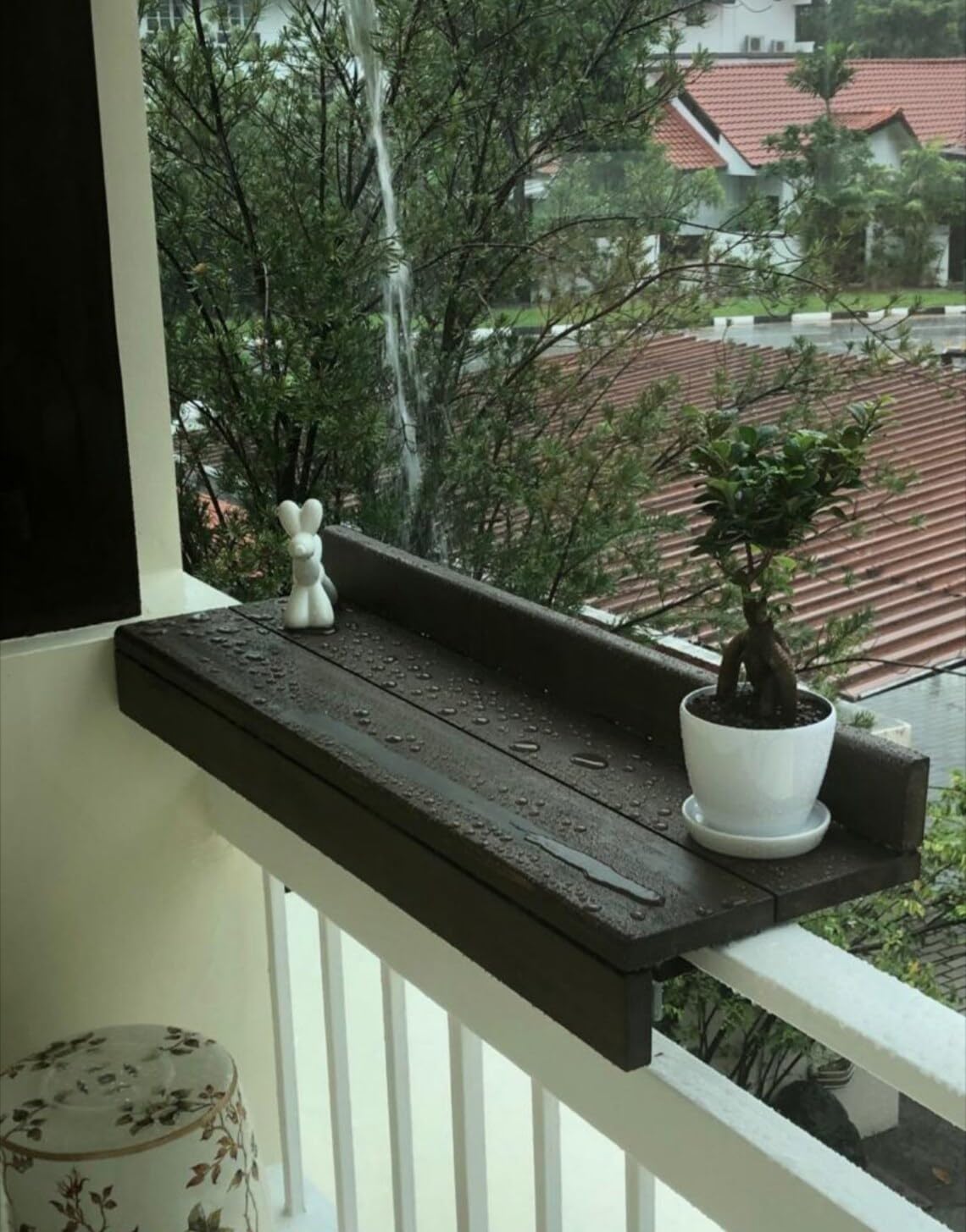 Bar Counter Stand for Balcony Railing, Balcony Railing Hanging Table Folding Balcony-image-48
