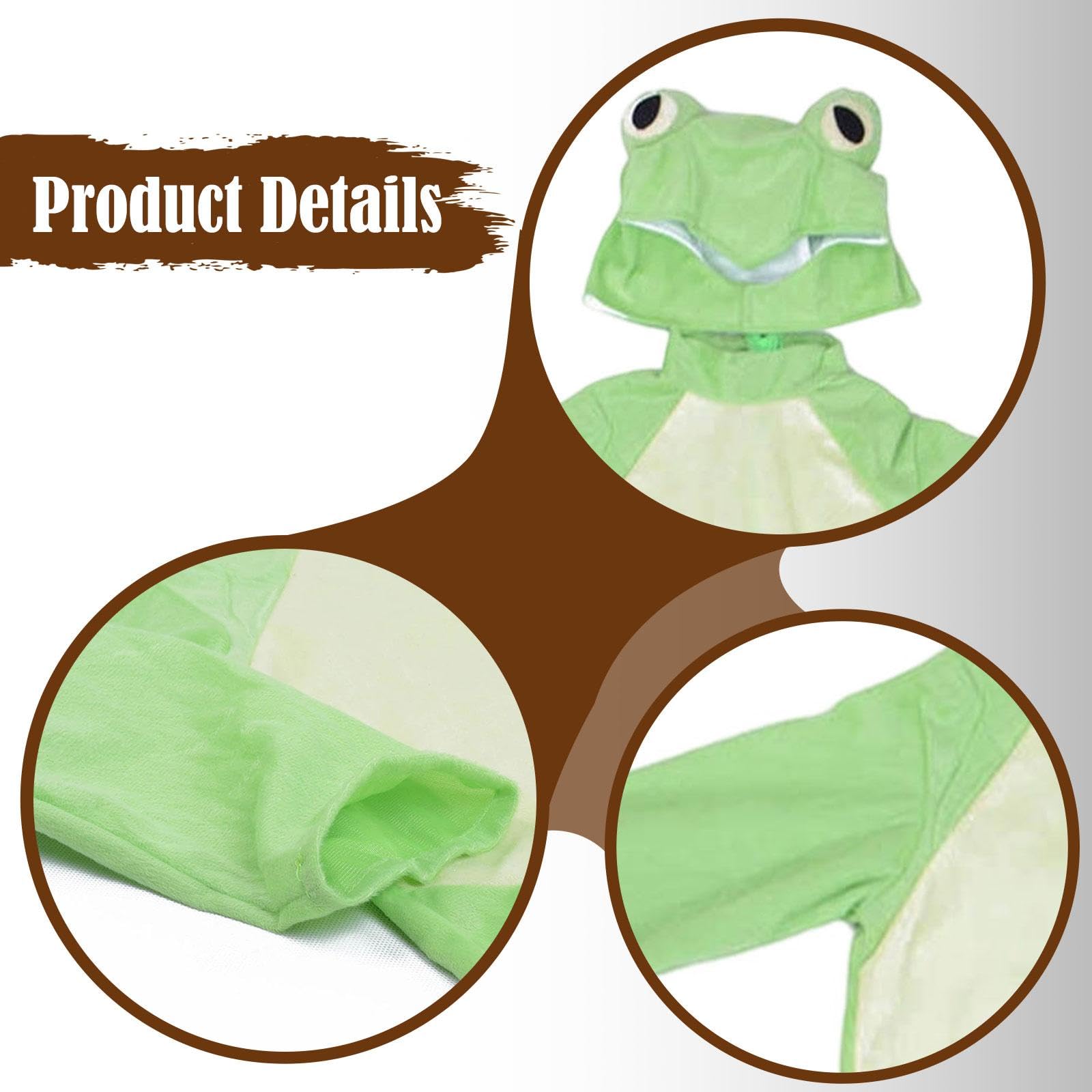 Conjunto de Disfraz de Rana para Niños Y Niñas, Accesorios para Disfraces Y Actuaciones de Cosplay, XXL