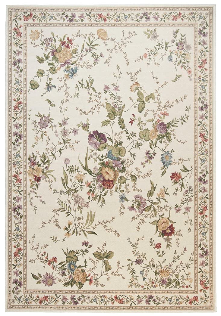 Theko Sona-Lux Tapis classique floral Crème