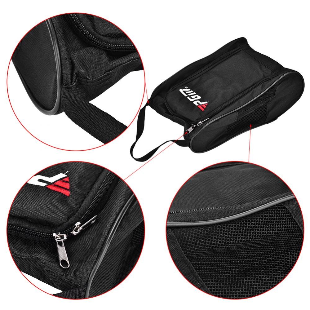 Bolsa para Zapatos de Golf, Transpirable Portátil Bolsa de Zapatos Deportivos Bolsa de Almacenamiento (Negro)