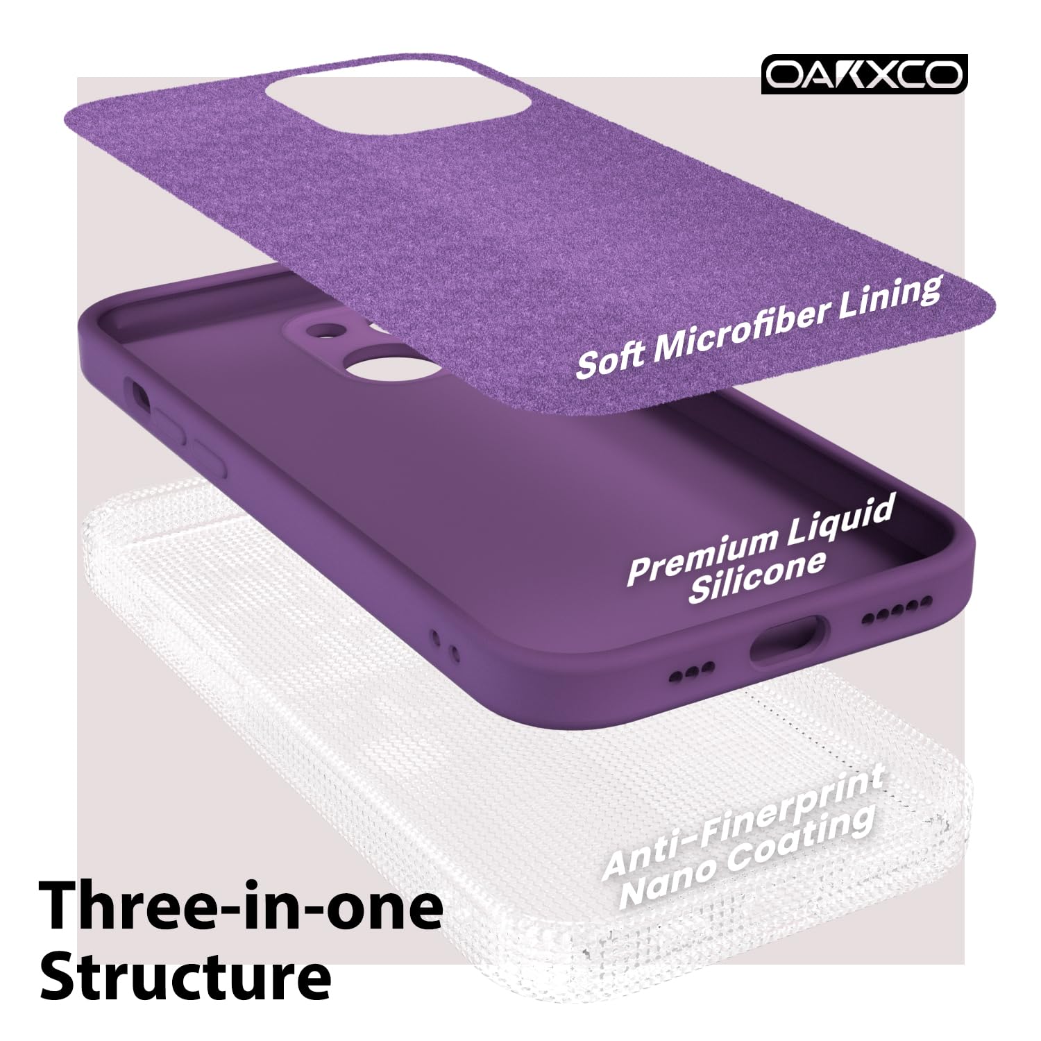 oakxco for iPhone 16 Pro Max Case Liquid Silicone, Soft Rubber Gel Elegant Aesthetic Basic Simple Cover, Cute Thin Slim TPU Matte Solid Color Plain Smooth Case for Women Girl, Light Pink — view 1777
