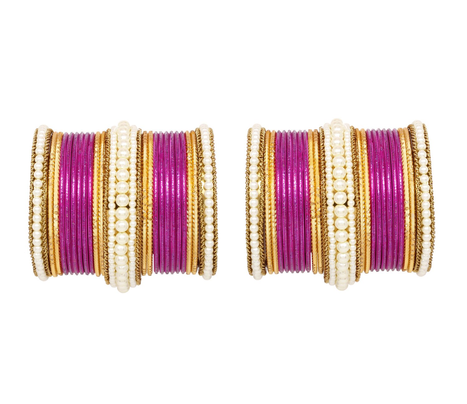 Sanara Traditional Antique Golden Tone Pearl Kada Made 46 pcs Bangles Set Women & Girls Jewellery (Rani, 2.6 (2.37 Inches)) (B07DYM7W5N) Amazon Price History, Amazon Price Tracker