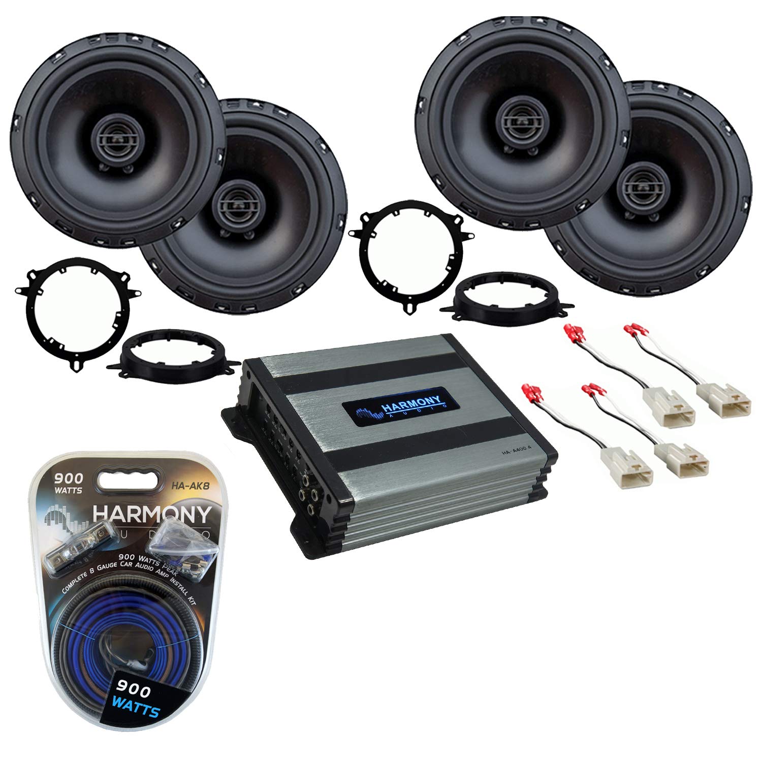 Harmony Audio Compatible with Toyota RAV-4 2014-2018 Factory Speaker Replacement Package Harmony Bundle R65 HA-A400.4