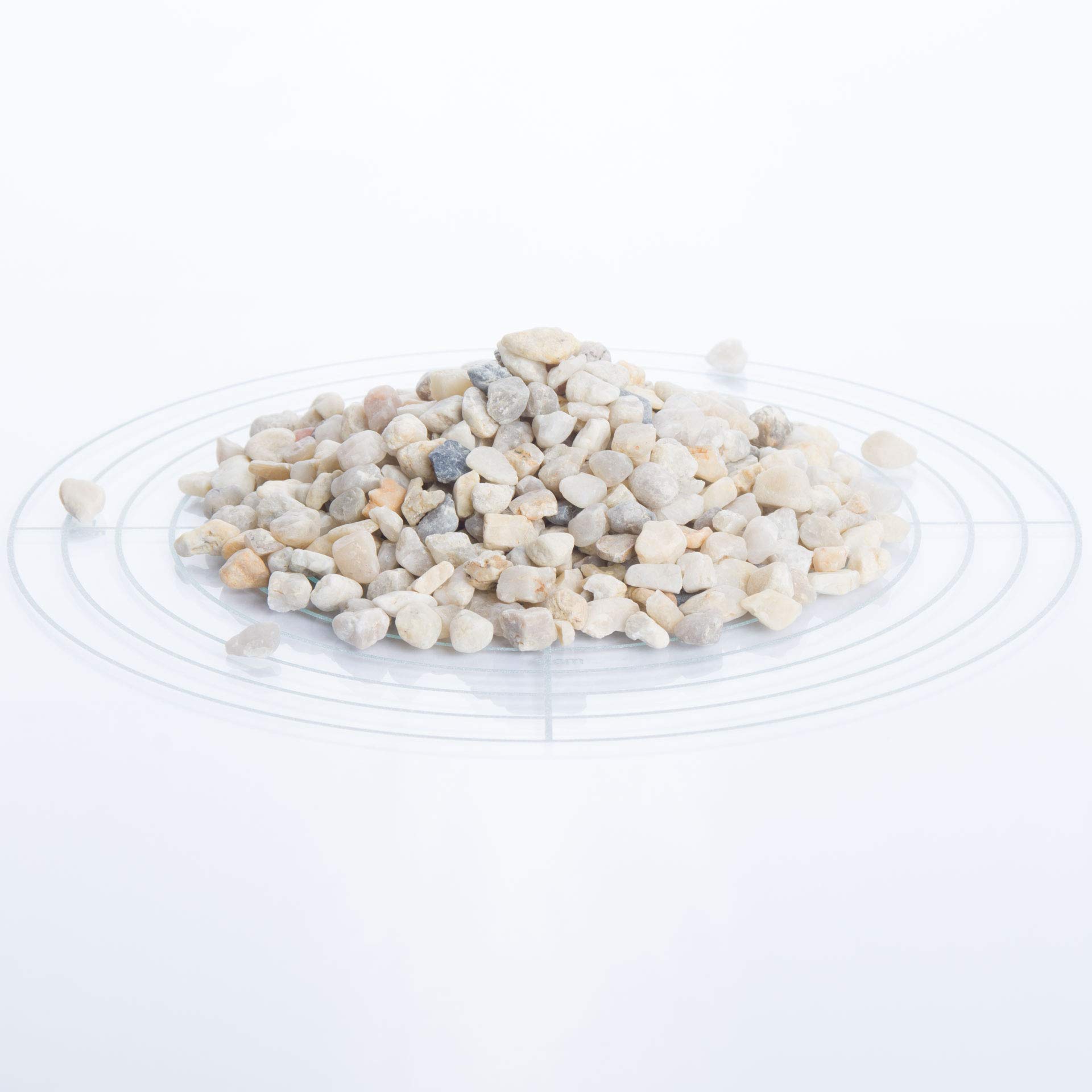 Schicker Mineral Quarz Zierkies beige 25 kg, Kies, natürlich, gerundet, farbechter Naturstein, witterungsbeständig, ideal zur Gartengestaltung, Dekokies für Haus & Garten (Quarz Zierkies, 5,6-8,0 mm)