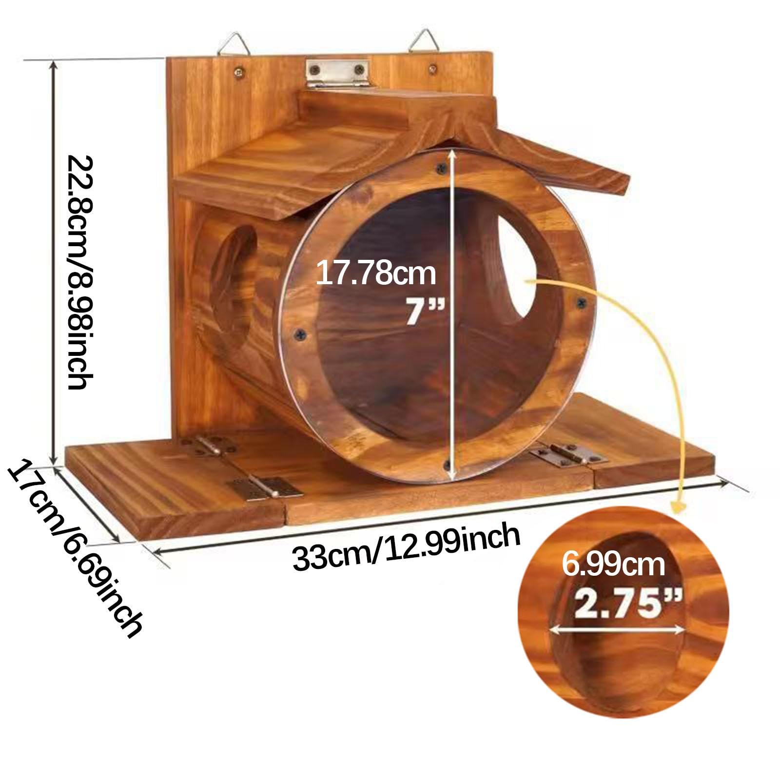 Mangiatoia per Scoiattoli in Legno da Esterno, Grande Casetta per Scoiattoli