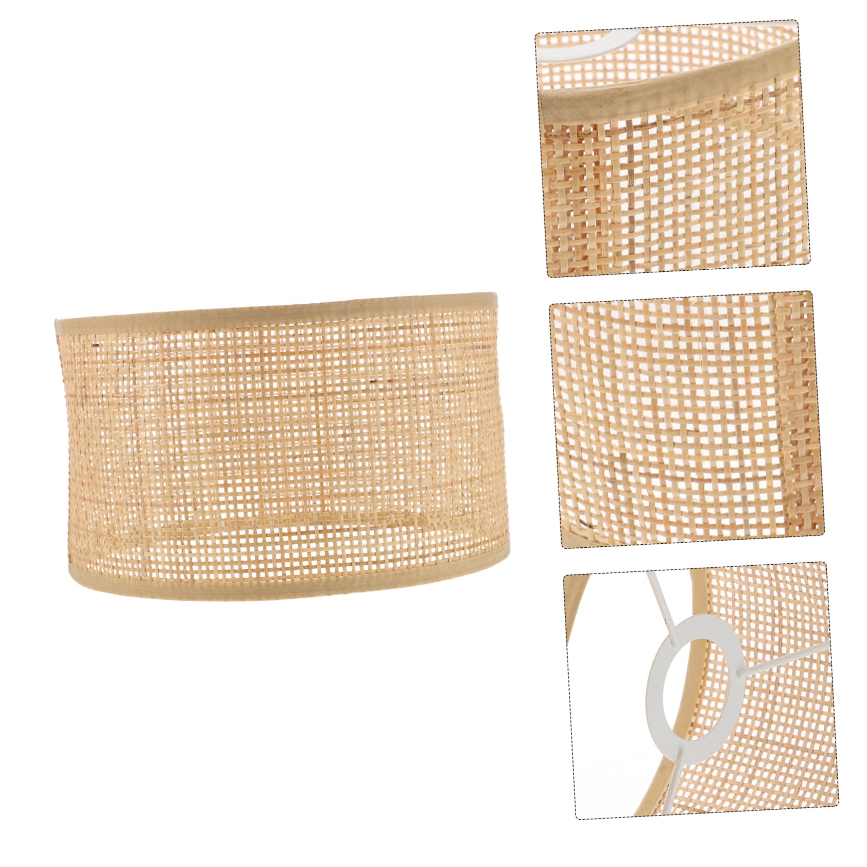 OSALADI Rattan-Lampenschirm In Heißluftballon-Form – Beige, 18x10x10 Cm, Für Decken- Oder Hängeleuchten