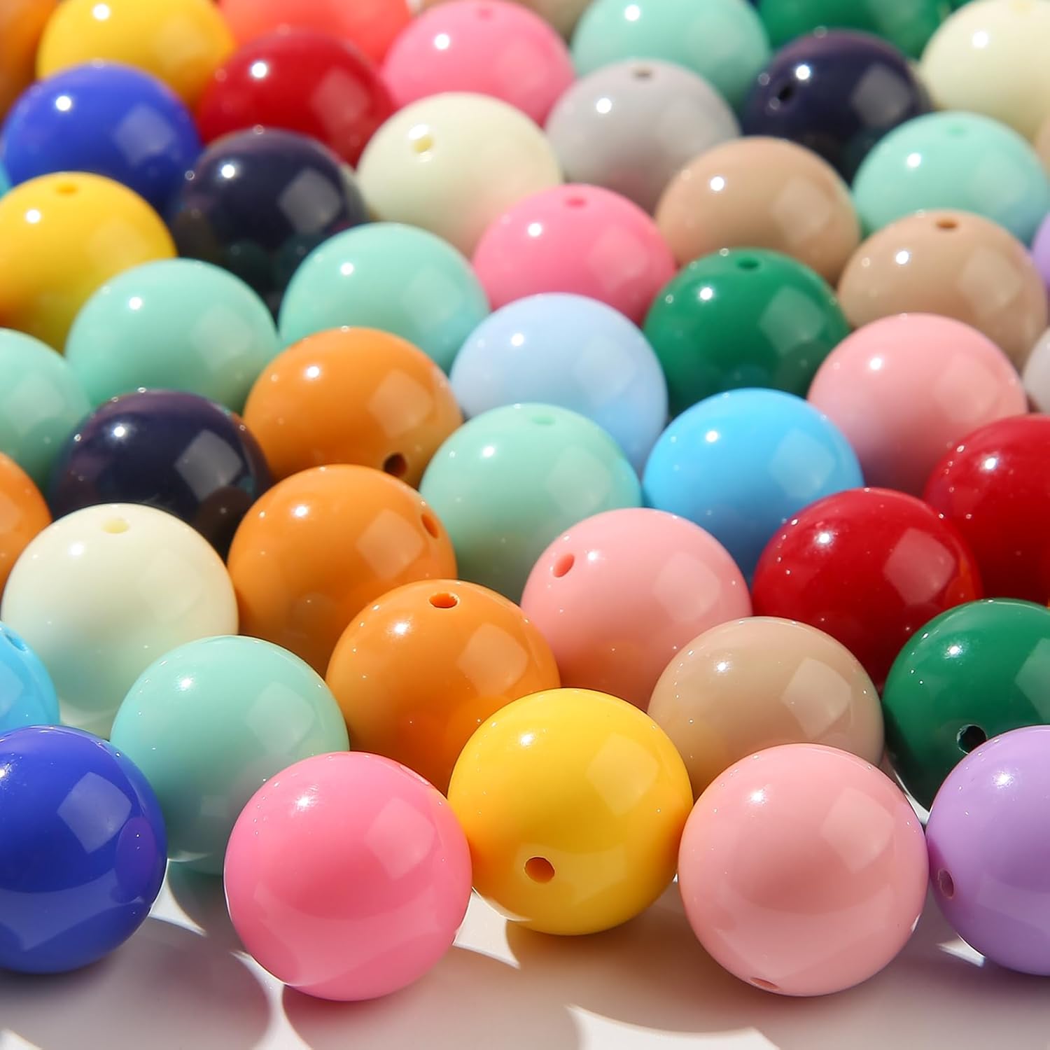 20mm Acrylic Beads 100pcs Imitation Marble Bead Chunky Bubblegum Beads for Jewelry Making Bracelet Necklace Craft Making Supplies - Image 4
