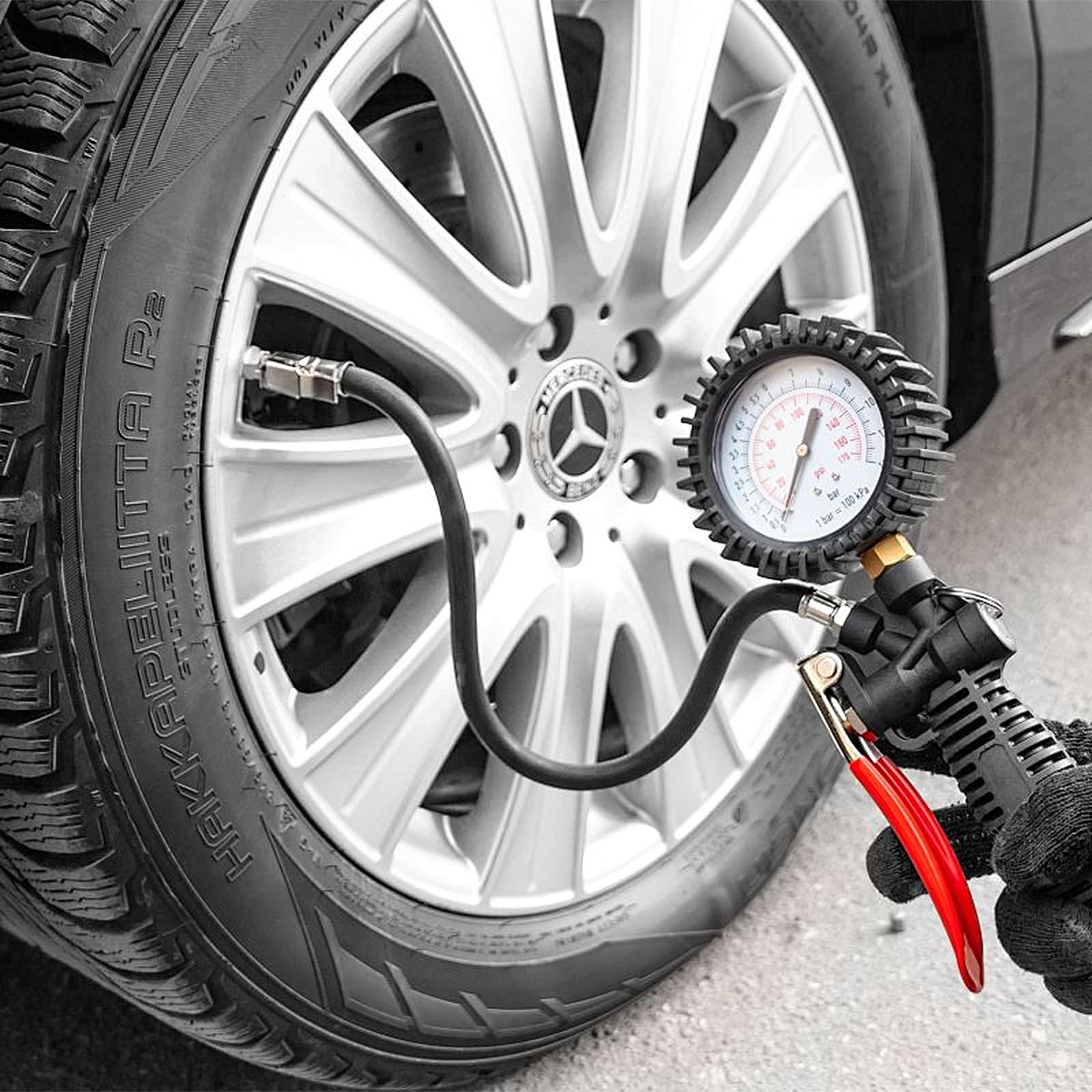 2 Pezzi Tubo Flessibile per Gonfiaggio Pneumatici, Estensione Flessibile Della Valvola, Camion Automobile Fili di Gomma che Gonfia Gonfiatore, Adatto a Tutti I Pneumatici con Valvole Standard