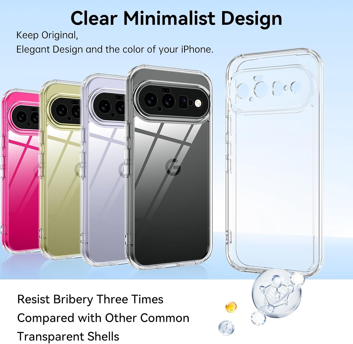 YINLAI Case for Google Pixel 11 6.3-Inch 2026, Crystal Clear