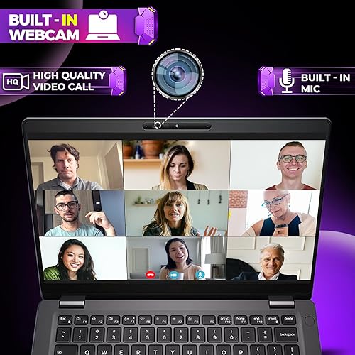 Miniatura 6 de Laptop Windows 11 Home  Pantalla FHD de 13.3 pulgadas 1080P, 8 GB de RAM, SSD de 126 GB, procesador Intel Core i5-8350U, teclado retroiluminado,