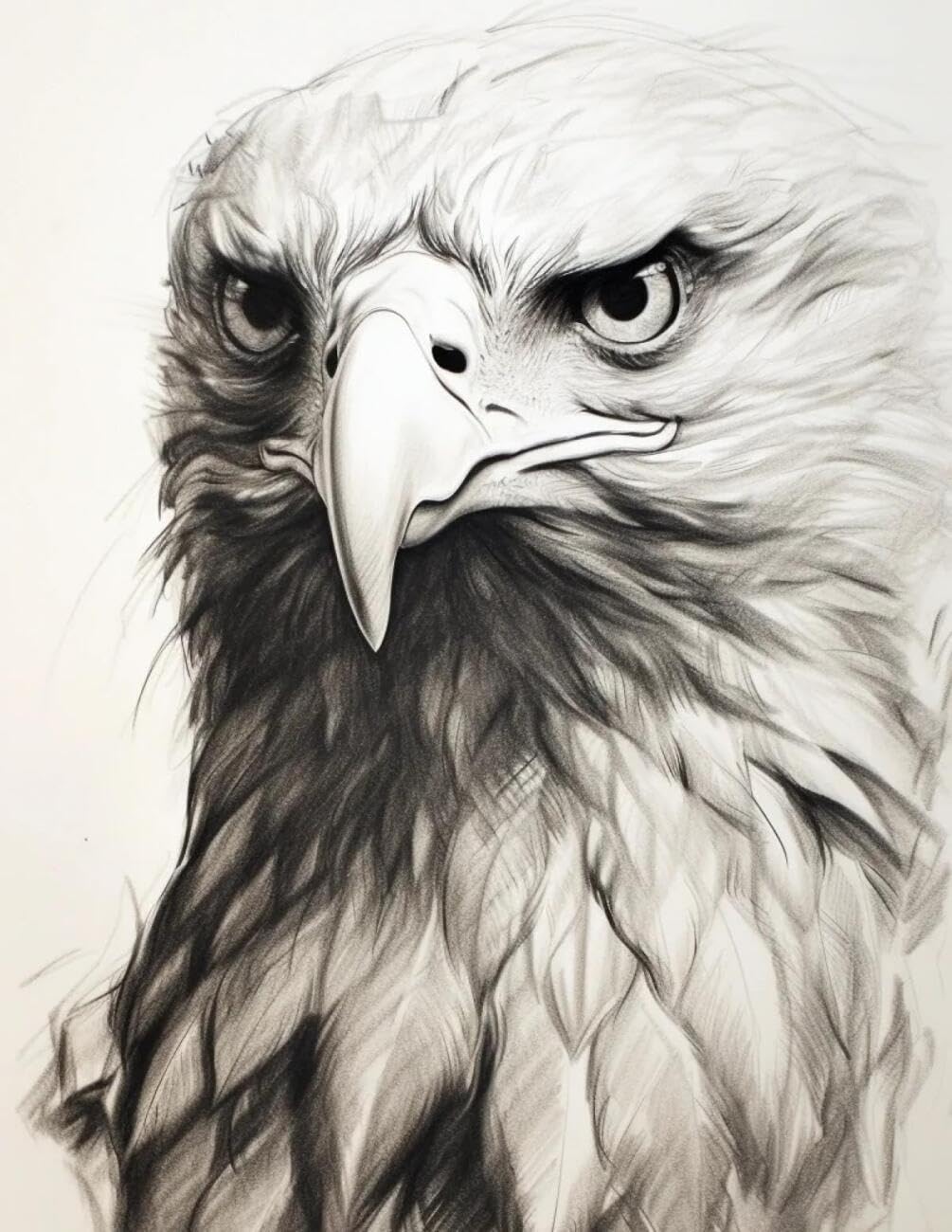 AxiangziK DIY Stamped Cross Stitch Kit Eagle Portrait 11CT 60x80cm