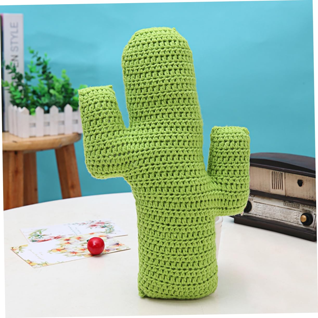 Zerodeko 3stücke Kreatives Handgewebtes Kaktus Kissen Für Junge Mädchen Pflanzen Design Huggable Kissen Für Sofas Und Betten Als Für Mädchen