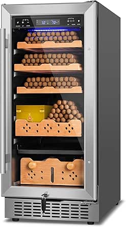 15-Inch Electric Cigar Humidor with Compressor and Smart Temperature Control