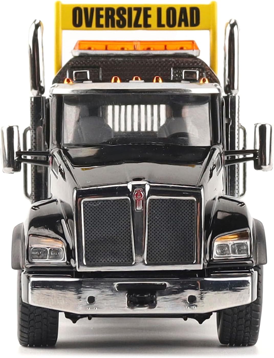 T880 SBFA Tridem Truck with Trail King HDG Lowboy Trailer Black Transport Series 1/50 Diecast Model by Diecast Masters 71134