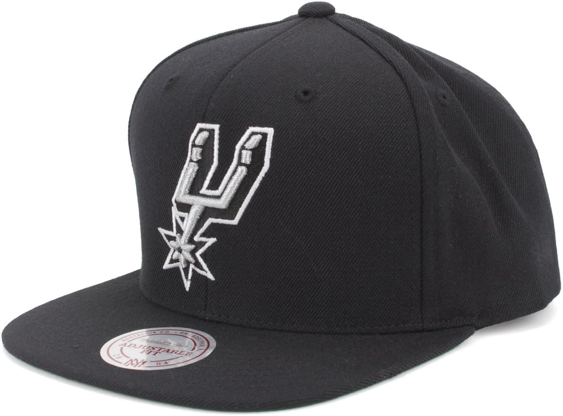 San Antonio Spurs Mitchell and Ness NBA Solid Snapback Black