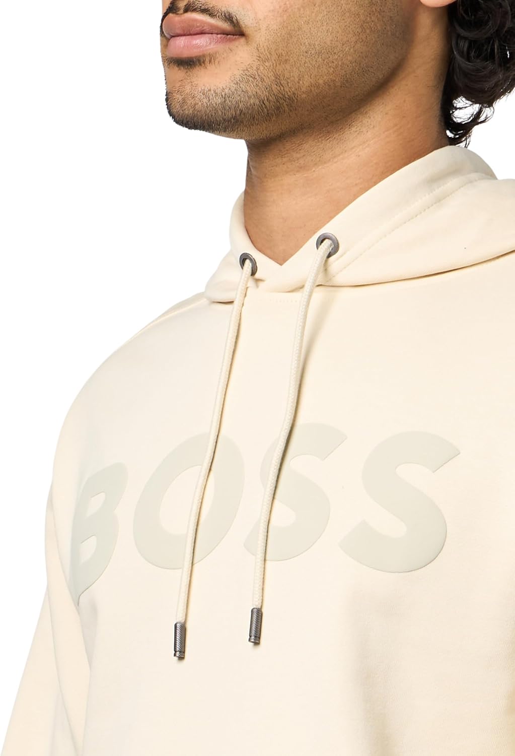 BOSS Men's Big Logo Cotton Hooded Sweatshirt