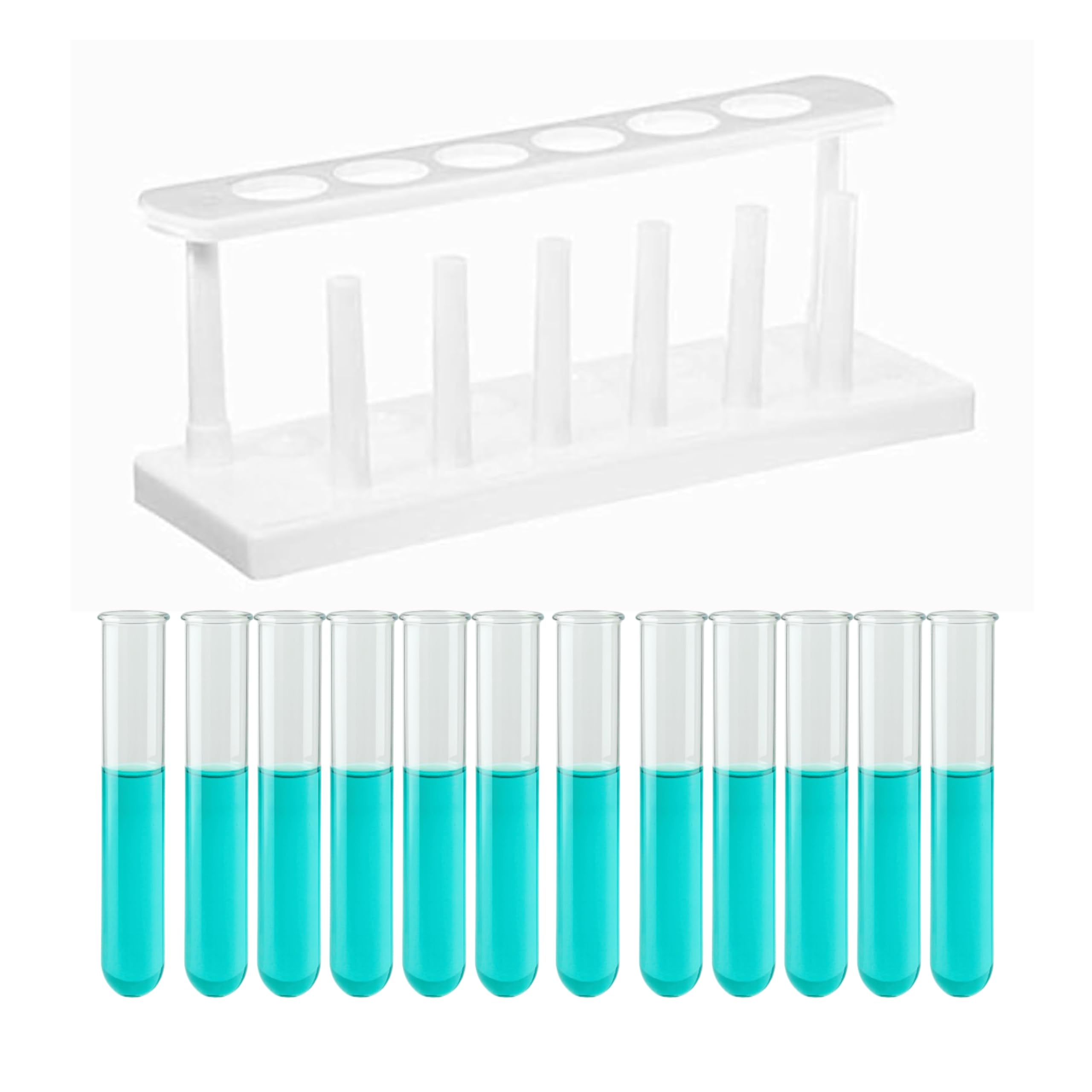 Labxport Borosilicate Glass Test Tube 12X75 (12Pc) & Polypropylene Test Tube Stand- for School College Lab Laboratory Plants Scientific Experiments Labware Students Crafts & Storage Etc. Combo of 13-image-4