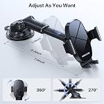 Miracase 3-in-1 Supports de téléphone portable pour votre voiture, Support universel de téléphone de voiture pour tableau de bord Air Vent Pare-brise Compatible avec iPhone 16 15 14 13 12 13 Pro Max Xs XR X, Galaxy Noir