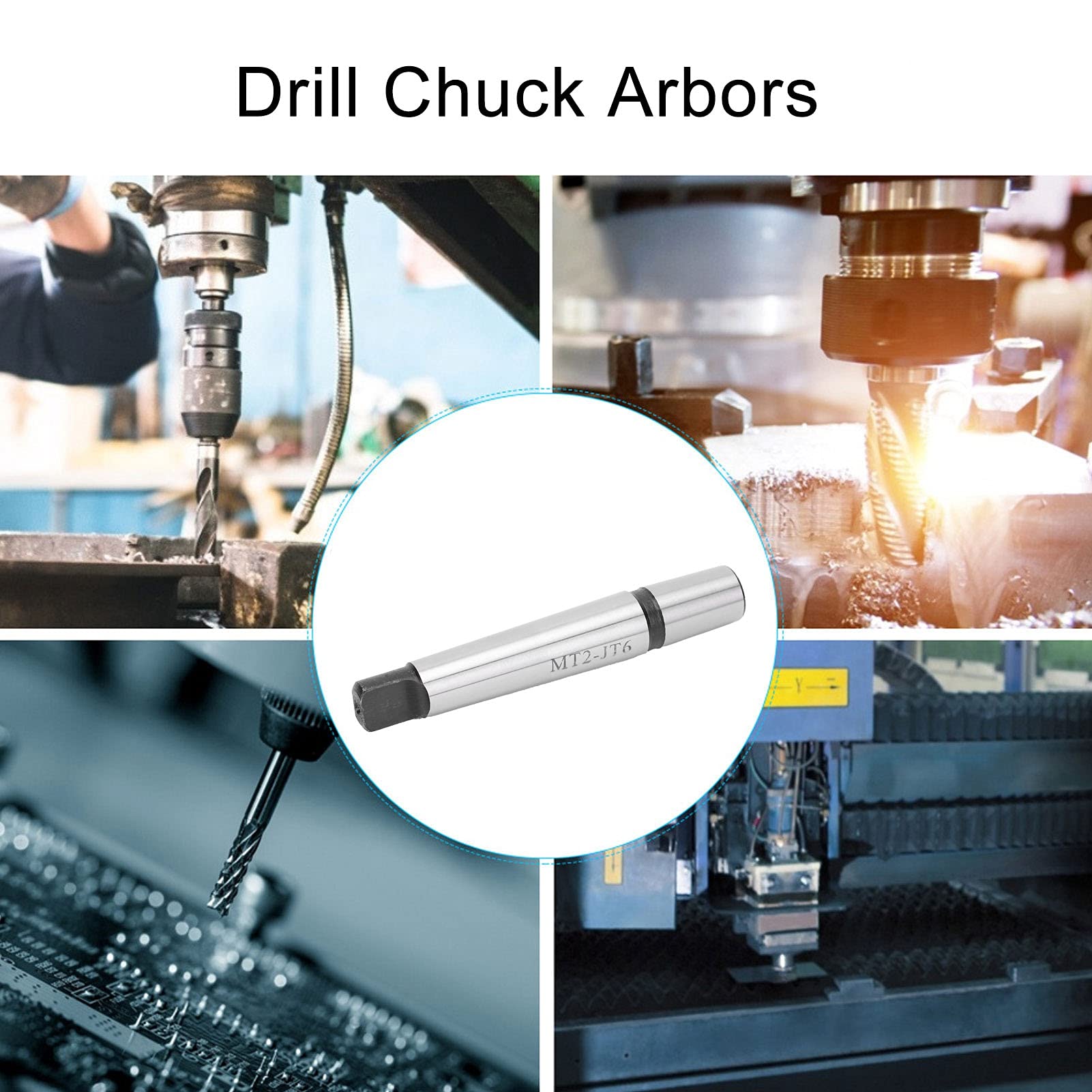 BORDSTRACT Drill Chuck Arbor, MT2‑JT6 Tang End Morse Taper Shank Arbor - Image 3