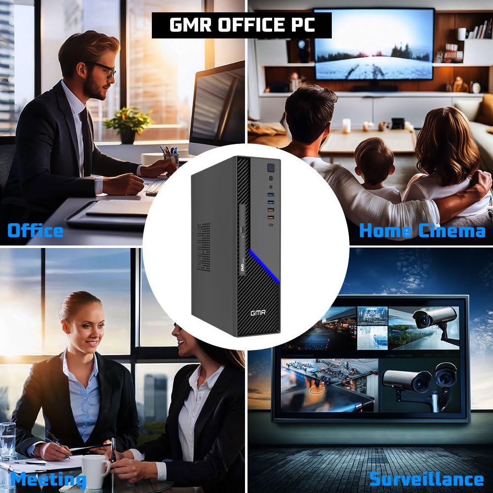 GMR Ultra SFF i7 Office PC - Business Office Computer | 3 Jahre Garantie | 16 GB RAM | 512GB SSD M.2 | DVD±RW | USB 3 | Windows 11 Pro | WiFi-Bluetooth