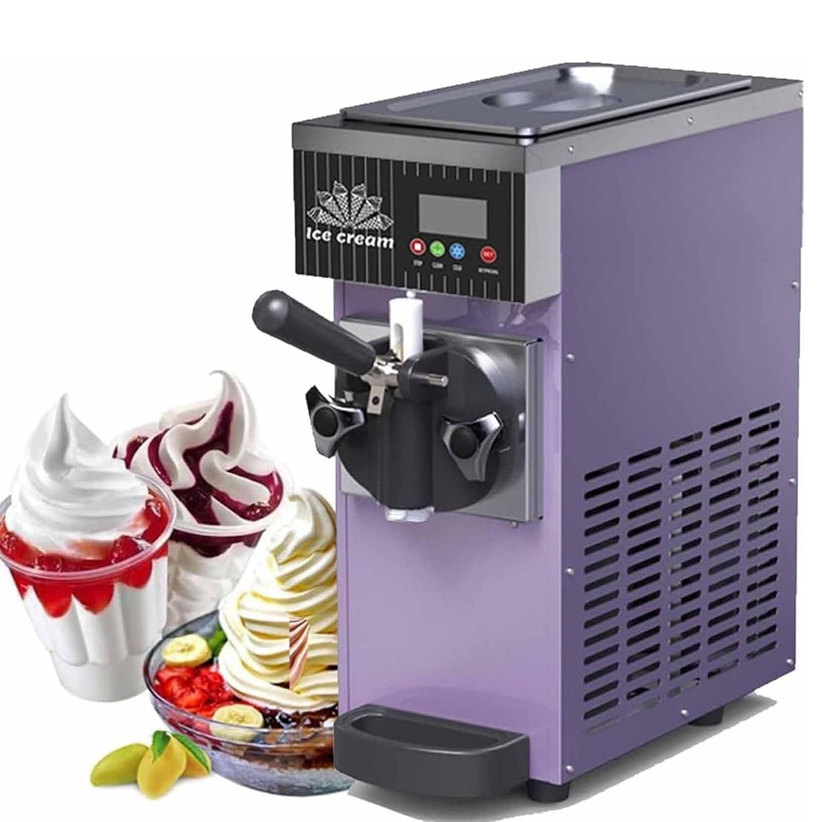 Softeismaschine aus Edelstahl für Café und Zuhause Purple