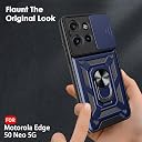 TheGiftKart Tough Armor Bumper Back Cover Case for Motorola Moto Edge 50 Neo 5G | Sliding Camera Cover, Kickstand & Ring Holder | 360° Protection Cover Case for Moto Edge 50 Neo 5G (PC & TPU, Blue) gallery image