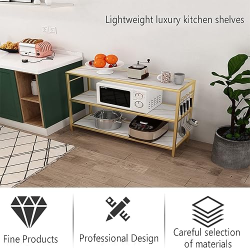 Miniatura 6 de Estante de almacenamiento de cocina, estante de piso de cocina, estante de almacenamiento moderno para comedor, aparador de almacenamiento Blanco