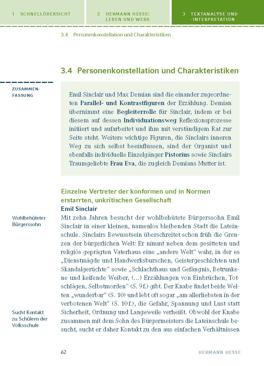 Demian von Hermann Hesse: Textanalyse und Interpretation mit ausführlicher Inhaltsangabe und Abituraufgaben mit Lösungen (Königs Erläuterungen und Materialien, Band 464)