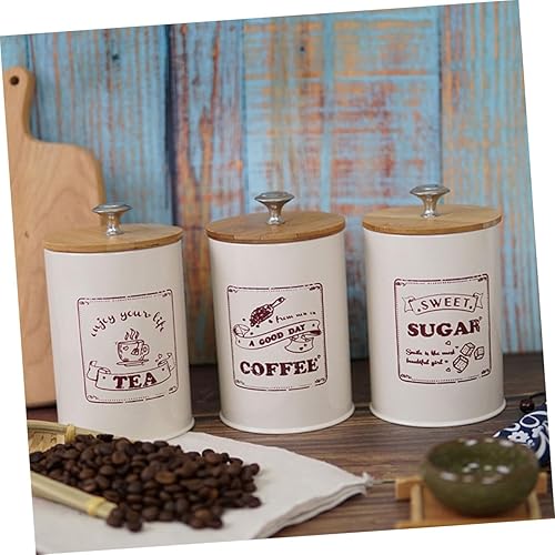 Miniatura 4 de Recipientes herméticos multifuncionales para granos de café, hojas de té y caramelos, tarros de almacenamiento de cocina retro con diseño de tapa de