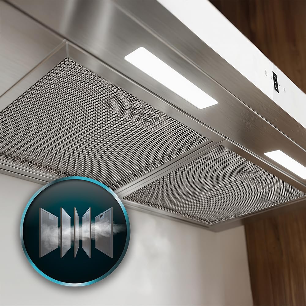 Cecotec Hotte Aspirante Pyramidale 60 cm Bolero Flux PT 604400 Inox A+++. Verre Frontal Blanc, Aspiration 449,5 m³/h, Commande Tactile Invisible, Fonction Booster, Filtres Lavables, Classe A+++