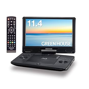 Amazon | グリーンハウス 11.4型ワイド ポータブルブルーレイ