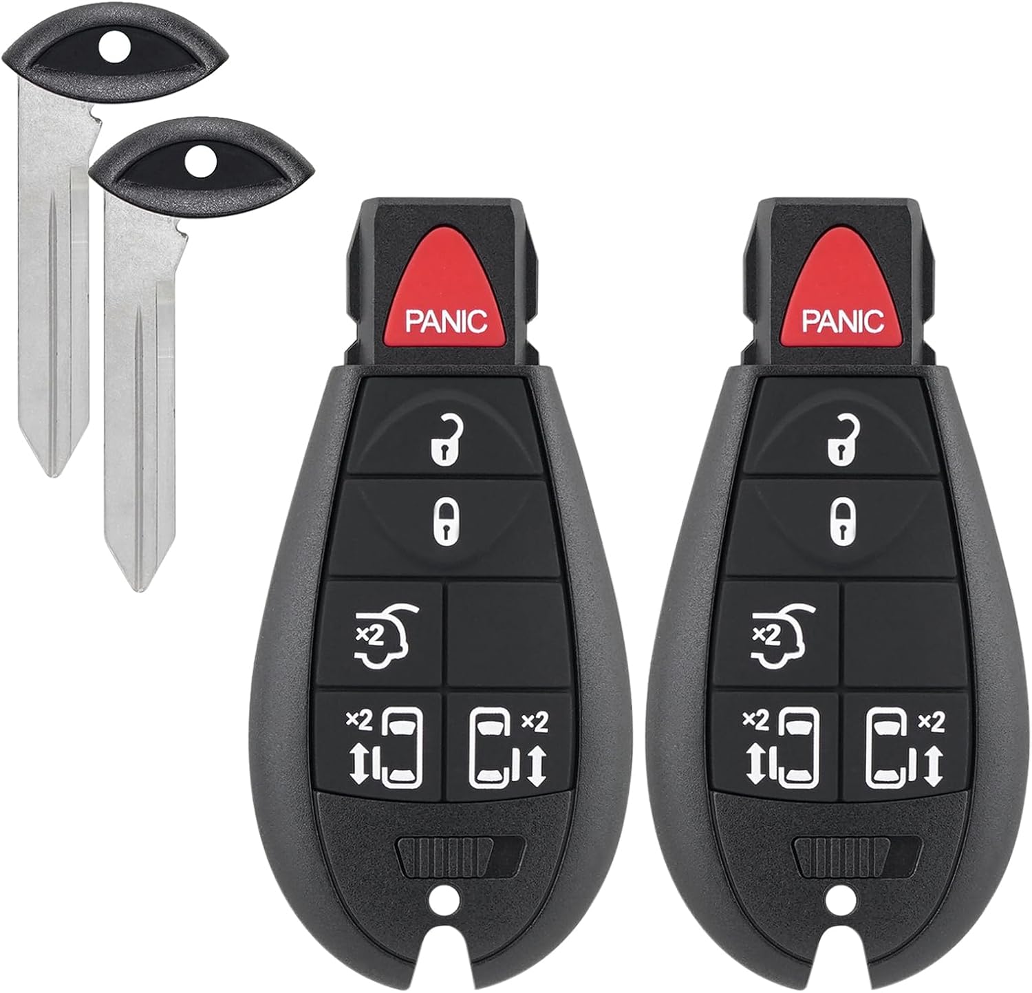2PCS Keyless Entry Remote Key for Chrysler Town and Country 2008 2009 2010 2011 2012 2013 2014 2015 2016 Dodge Grand Caravan 2017 2018 2019 2020 Remote Fob Replacement FCC ID: IYZ-C01C / M3N5WY783X