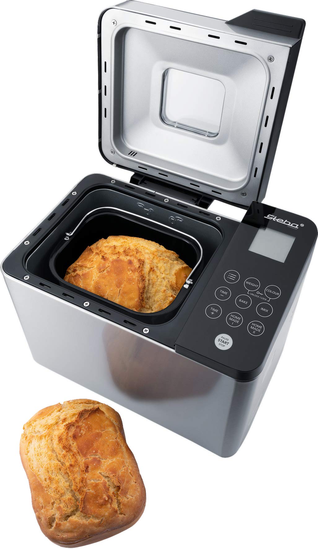 Steba Brotbackautomat, 17 Automatikprogramme, u.a. für glutenfreies Brot, Brotgewicht (500, 750, 1000 g), Inkl. Messbecher, Portionierlöffel & Rezepten, BM 2
