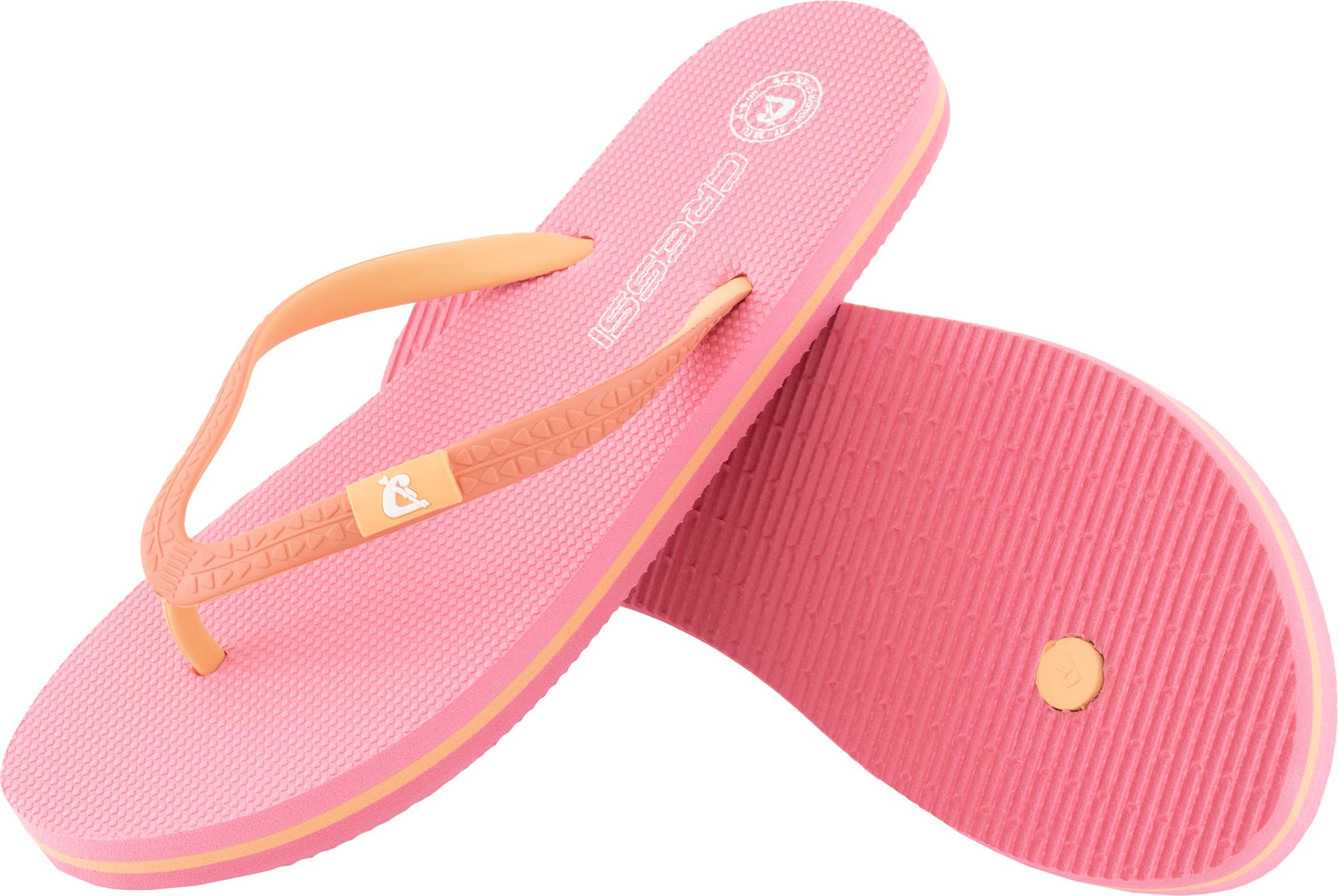 CRESSI since 1946 - St Tropez Flip Flops - Perfect for Beach, Sea, Pool, Gym, Leisure, Quick Drying, Soft Shock Absorbing, Non Slip, Pink/Coral - 41/42 EU