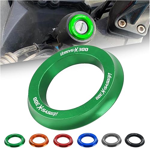 Miniatura 2 de BORATO Interruptor de encendido de motocicleta Anillo CNC Accesorios para Kawasaki Versys X 300 2017 2018 2019 Aluminio