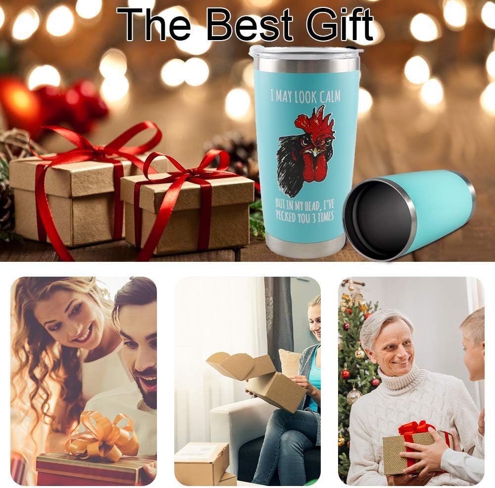 70% оƒƒ Dіѕсоunt Rooster Tumbler Funny Chicken Coffee Mug for Chicken Lovers, Double Wall Vacuum Insulated Stainless Steel Travel Tumbler, Anniversary Birthday Mothers Day Gifts for Women Men Him Her