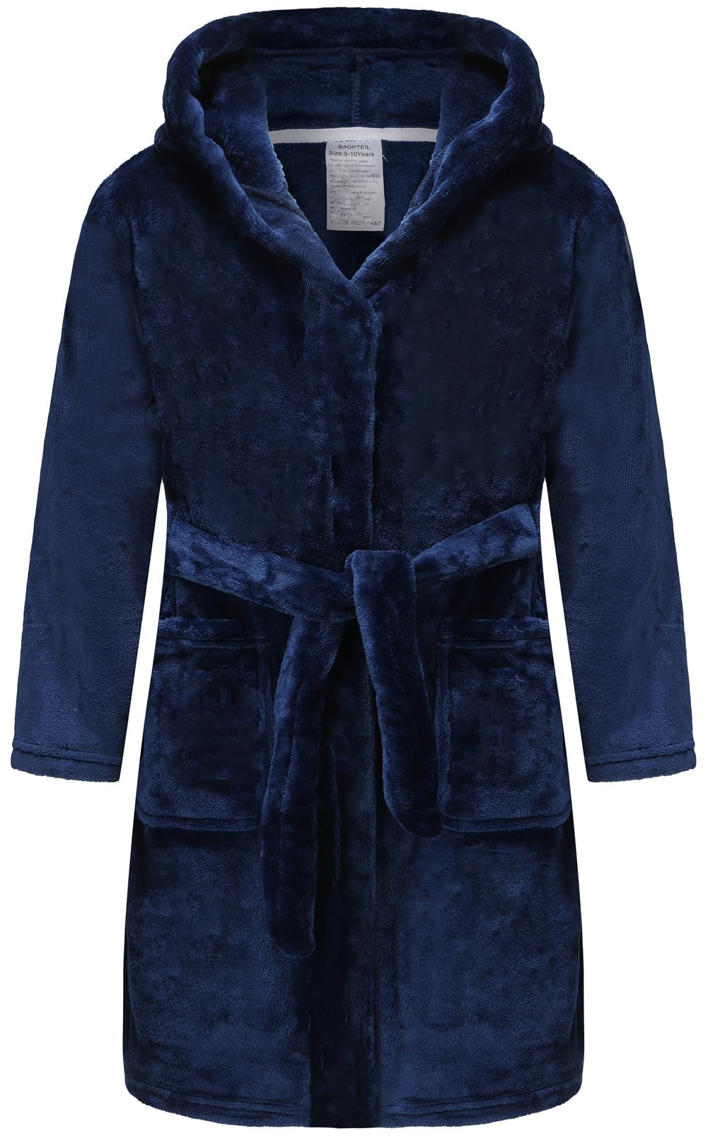 BAOPTEIL Girls Fleece Robe Boys Hooded Bathrobe Soft Flannel Robe For Kids
