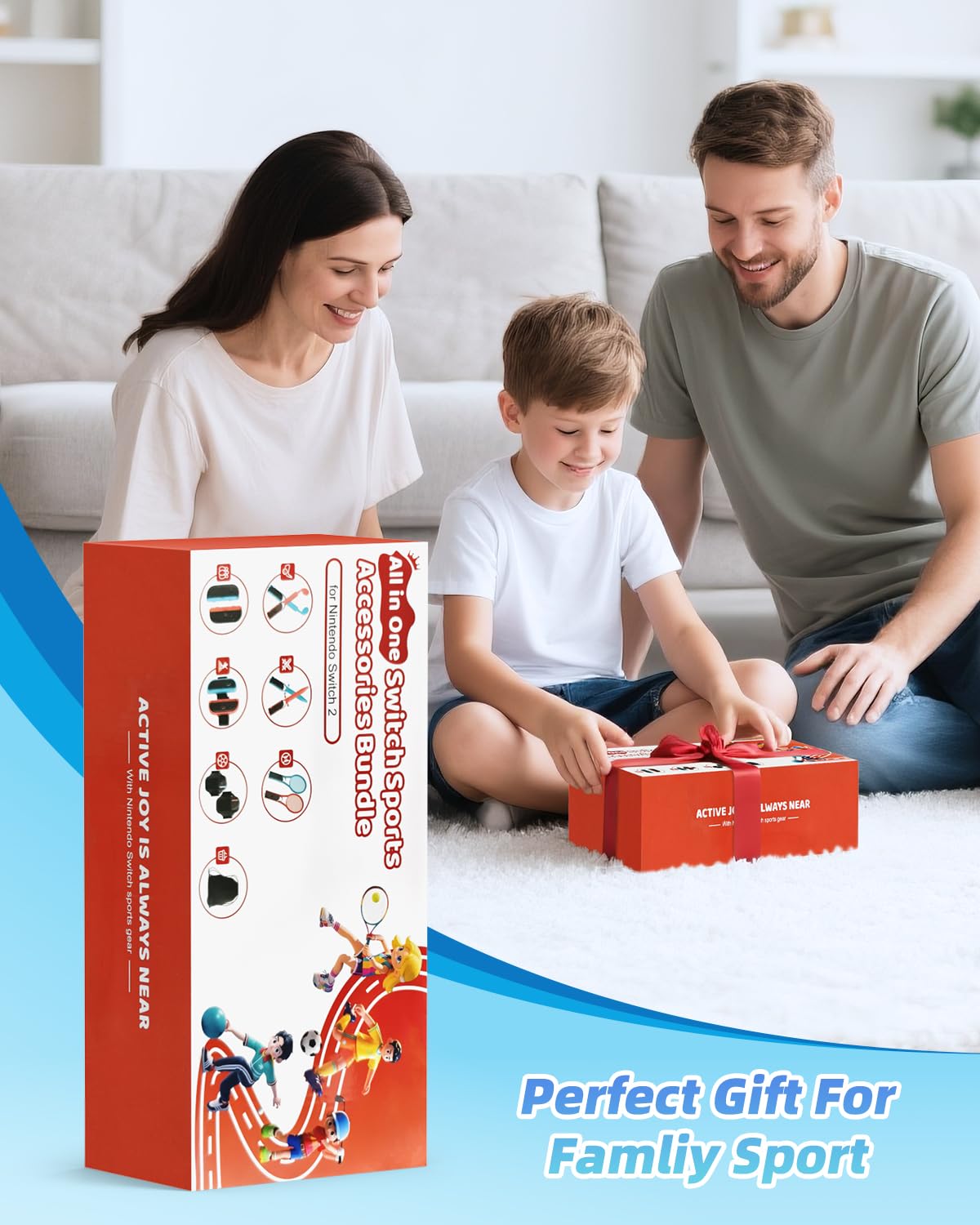 [13 in 1 - for Switch2/1] - Switch Sports Zubehör-Set für Nintendo Switch2/1/ OLED, Familien-Party Sportspiele Kit mit Tragetasche - Kompatibel mit Joy-con 2 & allen Switch Sports-Spielen