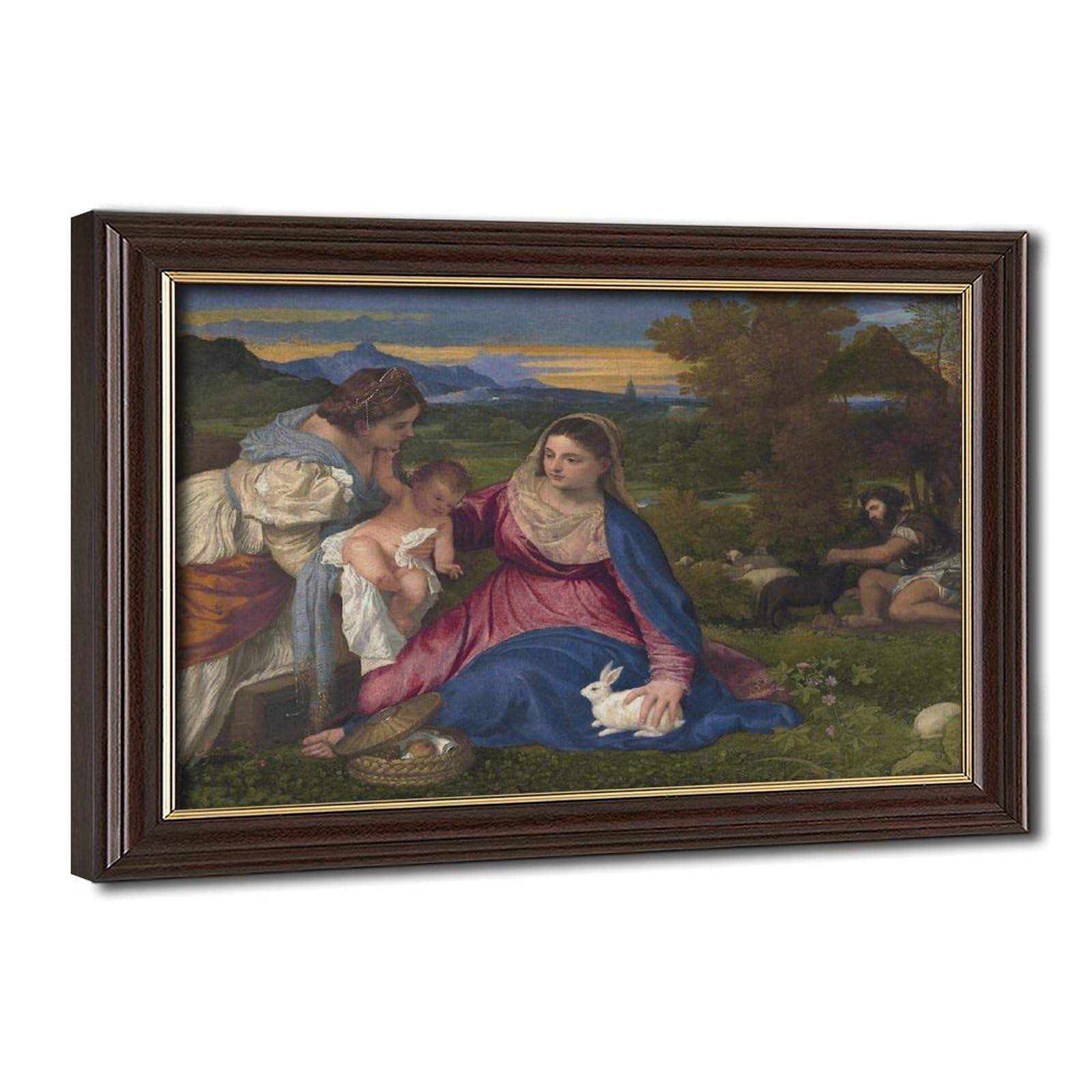 La Vierge du lapin impression sur toile grand format cadre suspendu mur bureau - 8