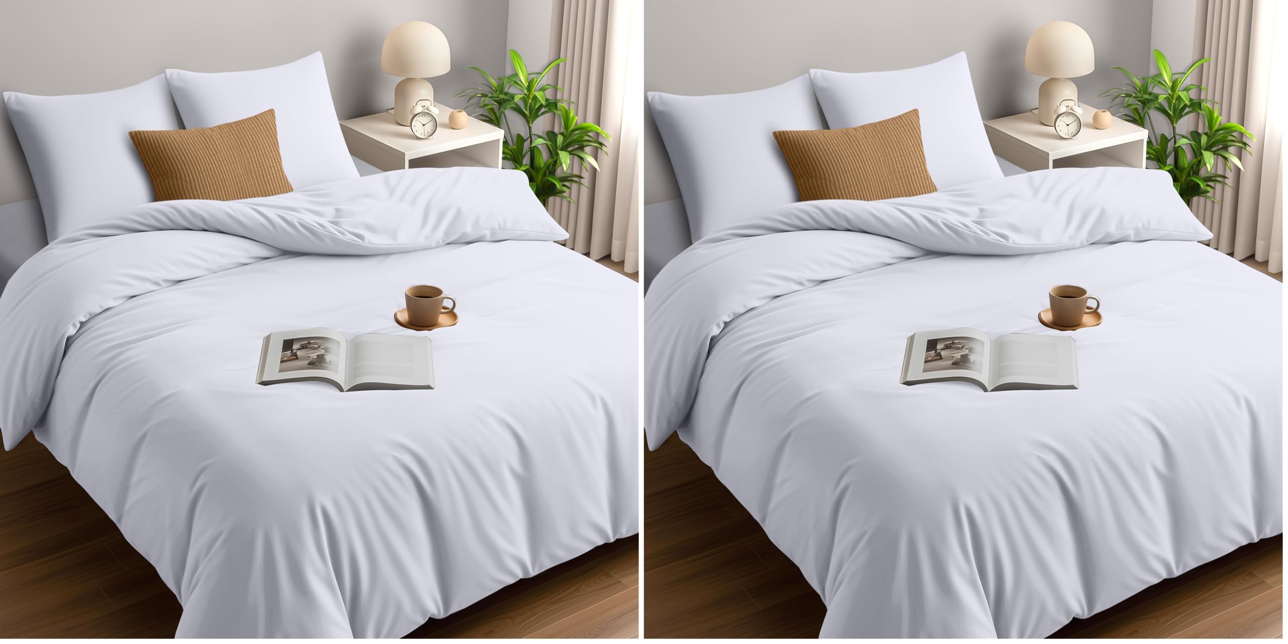 Ensembles de housses de couette 220x240 cm Utopia Bedding microfibre blanche de qualité