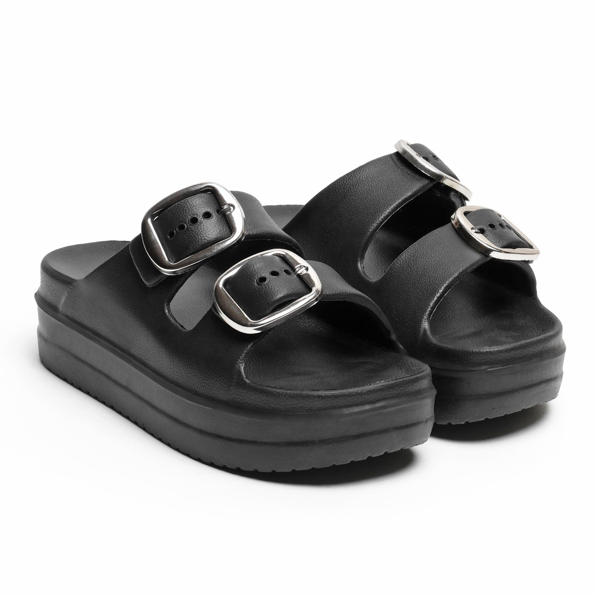 Women Summer Flip Flop Slippers Casual Pillow EVA Anti-Slip Sole Slide Slipper Double Strap Sandals for Women's & Girls Rubber Flats-image-33