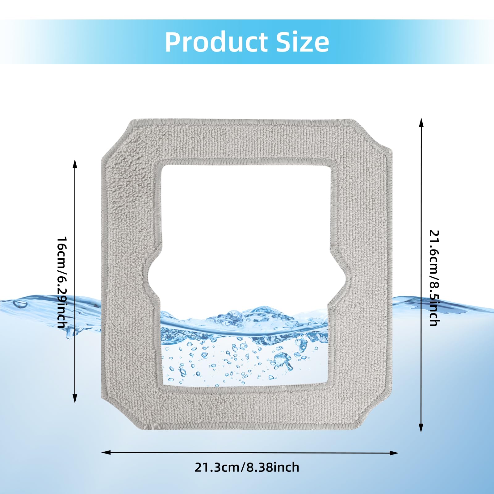 6 Pcs Lingettes Microfibre Rechange Ecovacs Winbot W1 / W1 Pro / W2 / W2 Omni – Chiffons Nettoyage Vitres Robot