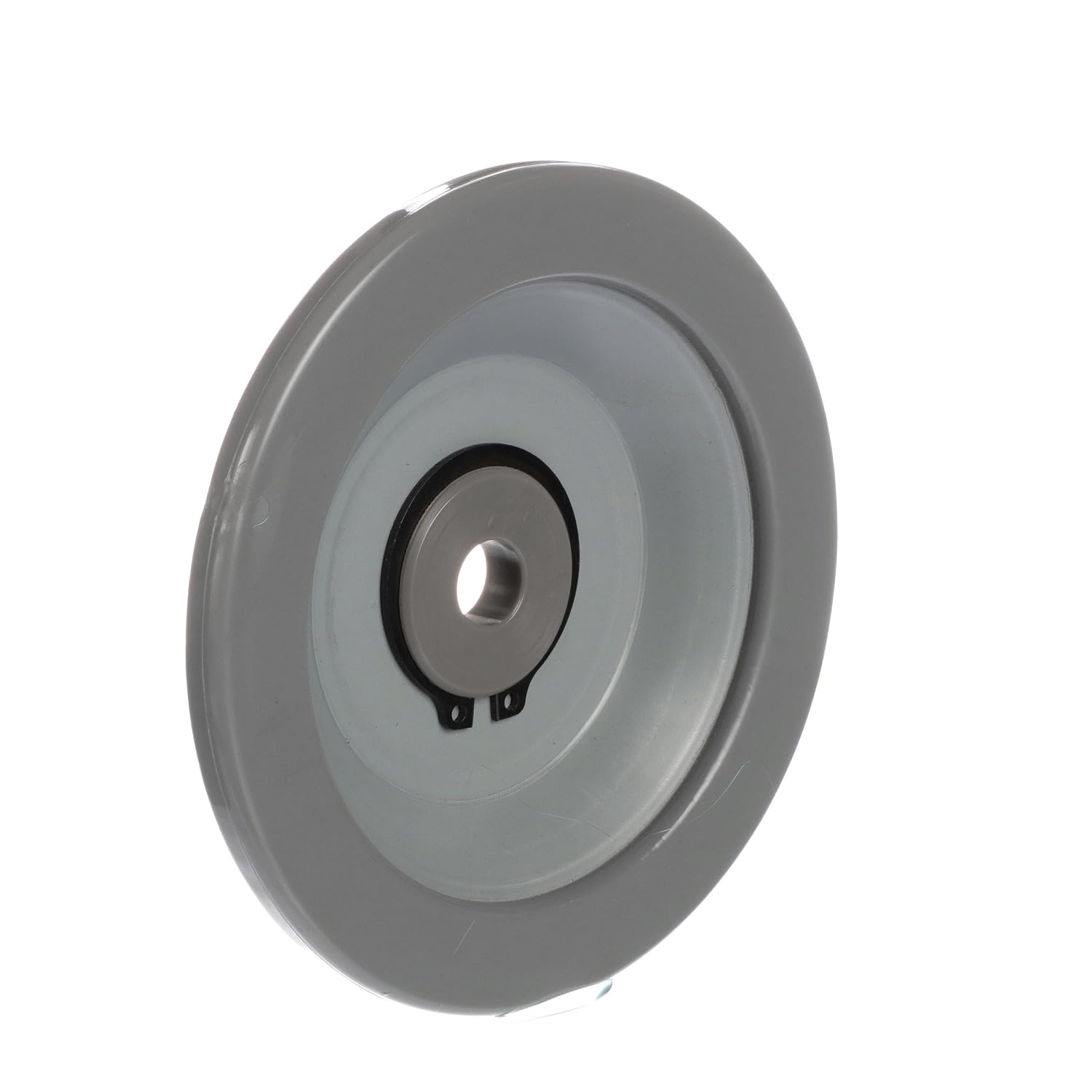 Gray Rubber Rolling Bumper with Mounting Hole - 7" OD x 7/8" H