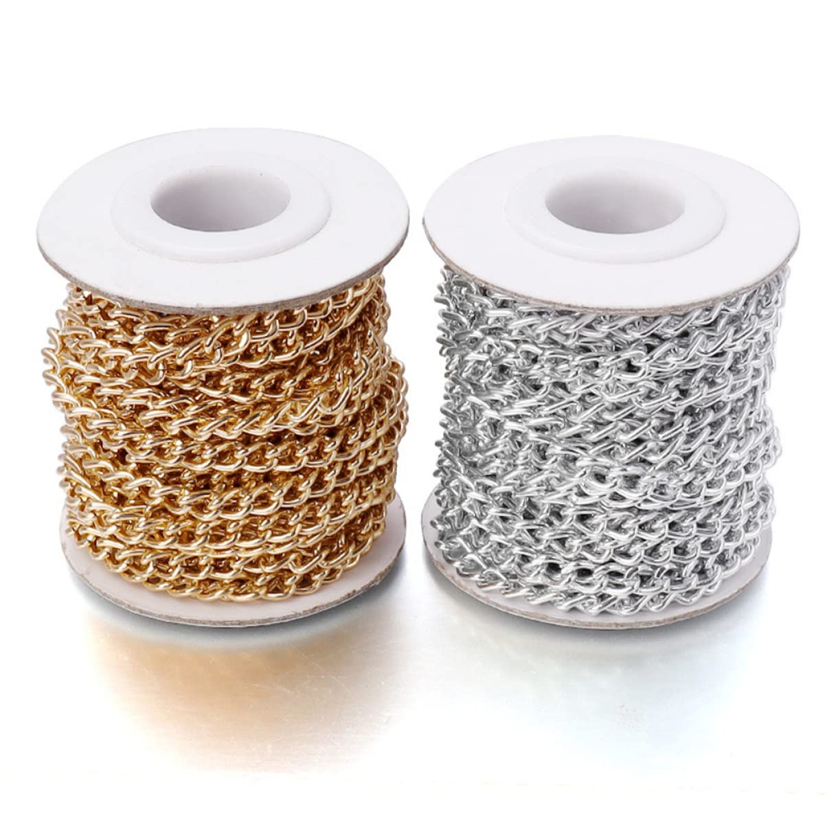 ifundom Lot De 5 Rouleaux De Chaînes en Aluminium À Maillons Torsadés pour À Vêtements À Bandoulière Fourre-Tout