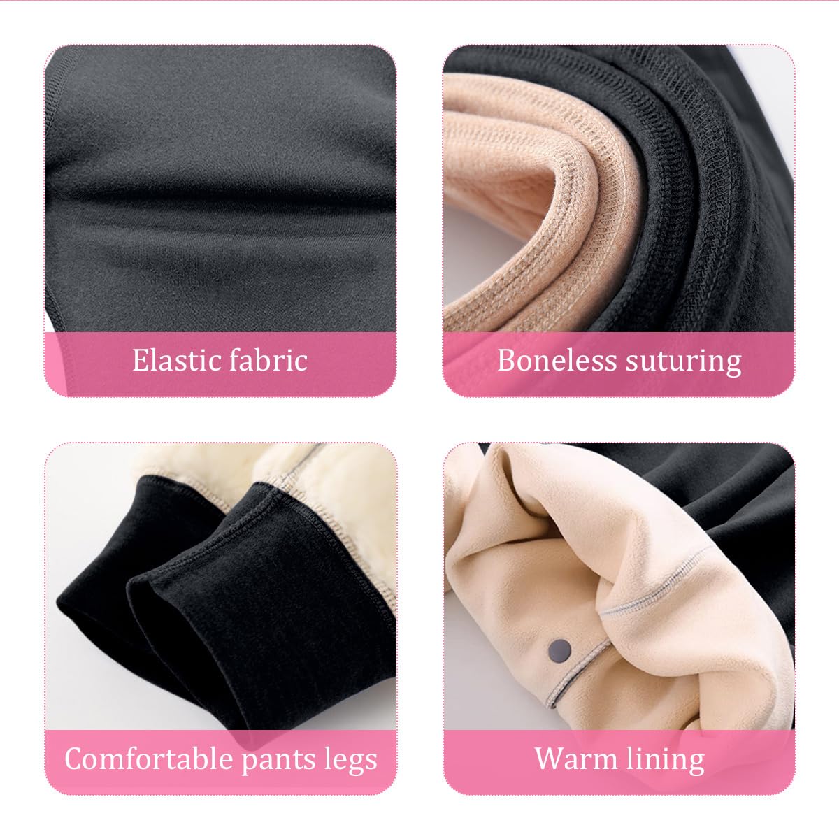 Pantalon Thermique Garcon avec Polaire 4-13 Ans, Enfants Leggings Polaire Chaud Sport Jogging Hiver Pantalon sous Vêtements Thermique épais Pantalon d'hiver mesurant 100 et 160 cm