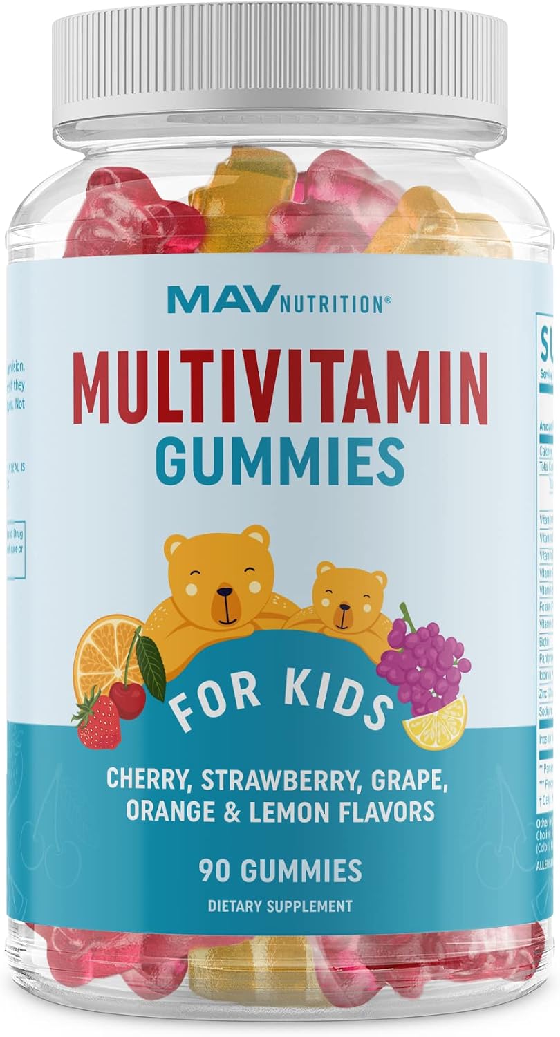 Kids Multivitamin Gummies | Vitamins A, B, C, D & Zinc for Immunity, Growth & Development* | Daily Multivitamins for Children Ages 2+ | Gluten-Free, Non-GMO Mixed Fruit Supplement | 90 Gummies