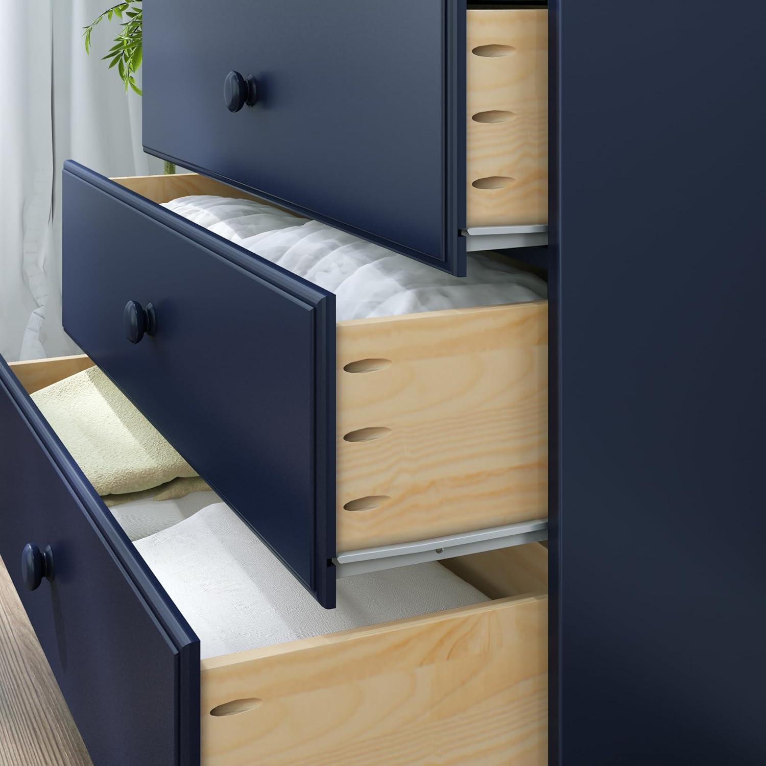 Max & Lily 3 Drawer Dresser, Blue