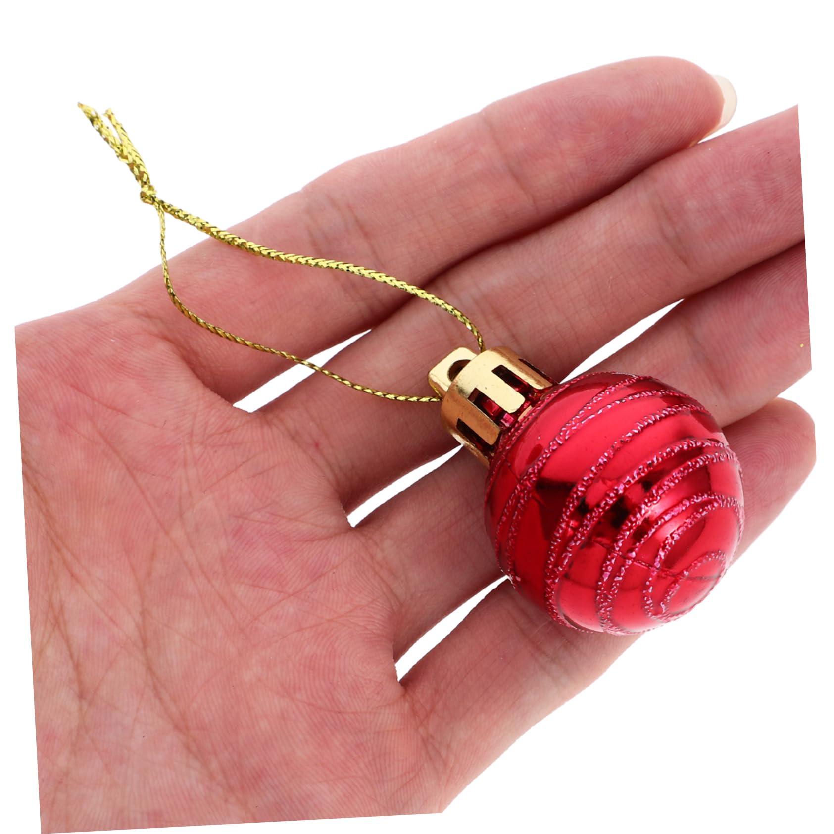 TOPBATHY 12stücke Hängende Weihnachtsbaumkugeln Christbaumkugeln Innendekoration Für Fenster Türen Zäune Geländer Partydekorationen Weihnachtsdekorationen