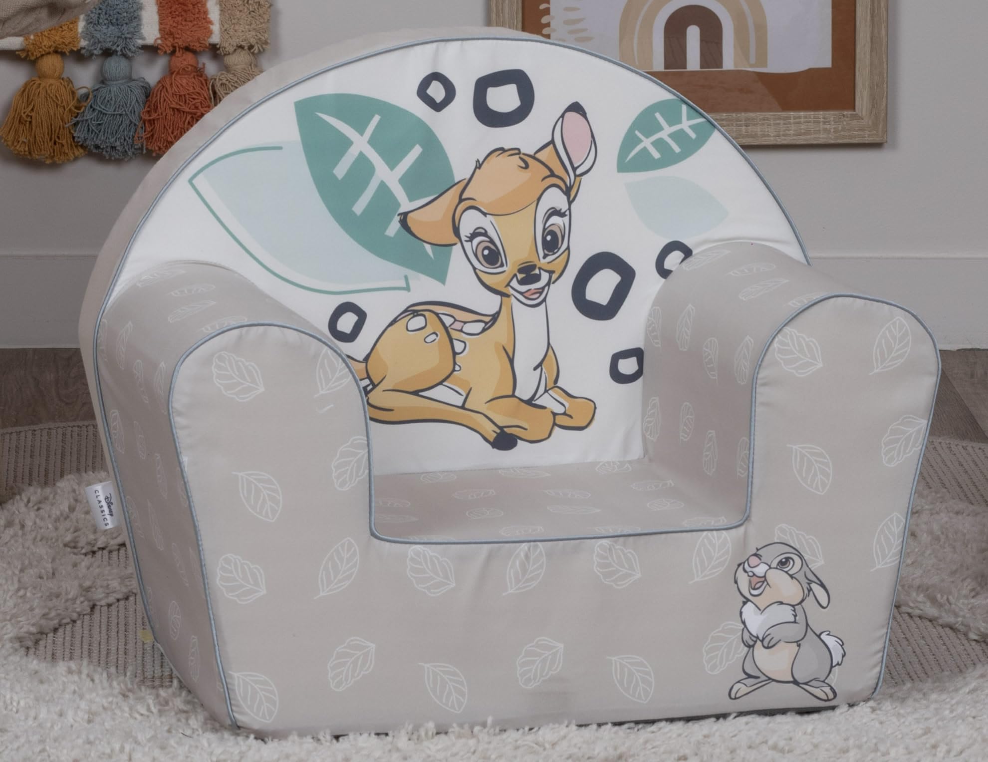 Disney Bambi - Fauteuil Enfant en Mousse – Siège Bébé Confort Premium, Dossier Stable Anti-pli, Anti-basculement, Léger – Fabriqué en UE