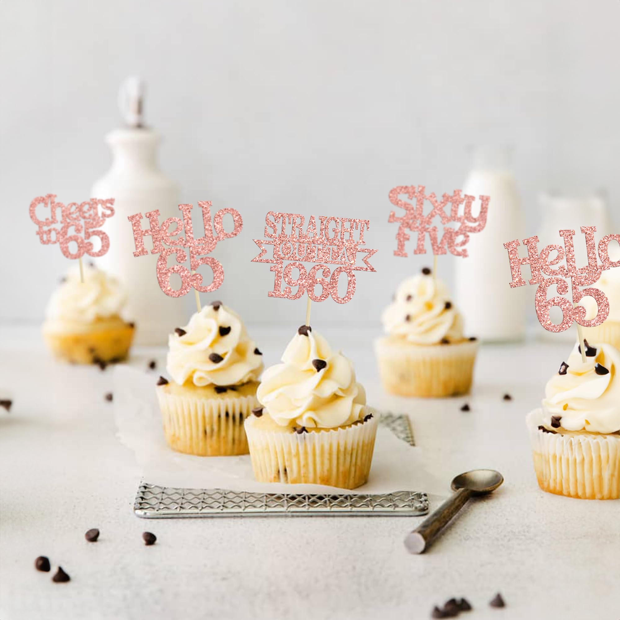 Sotpot Décoration De Gâteau à Paillettes Or Rose Pour 65e C 740855